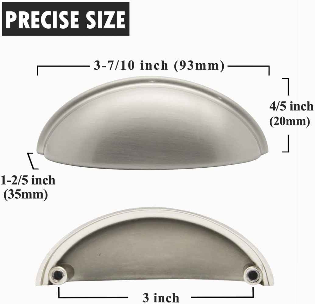 3.07-in. x 0.8-in. Zinc Alloy Cabinet Handle In Brushed Nickel