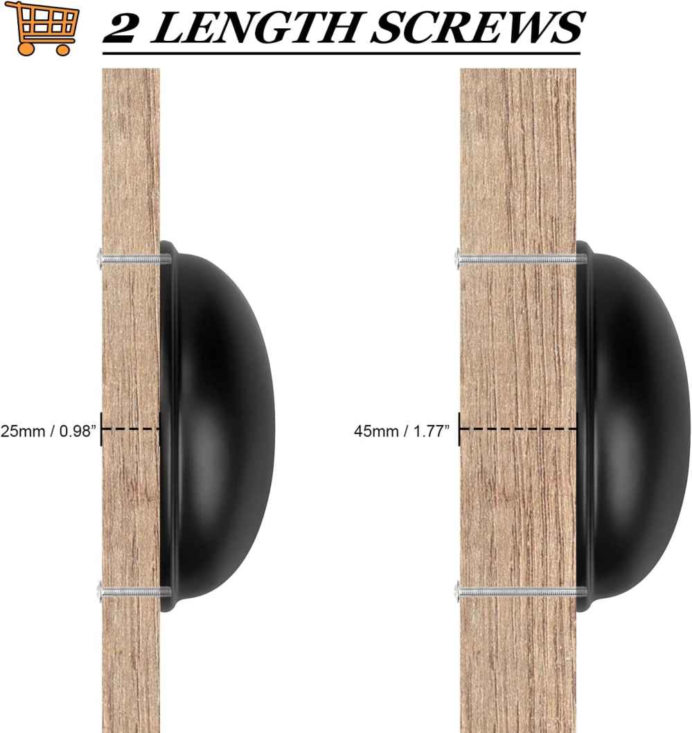 1.04-in. x 0.04-in. Zinc Alloy Cabinet Handle In Black