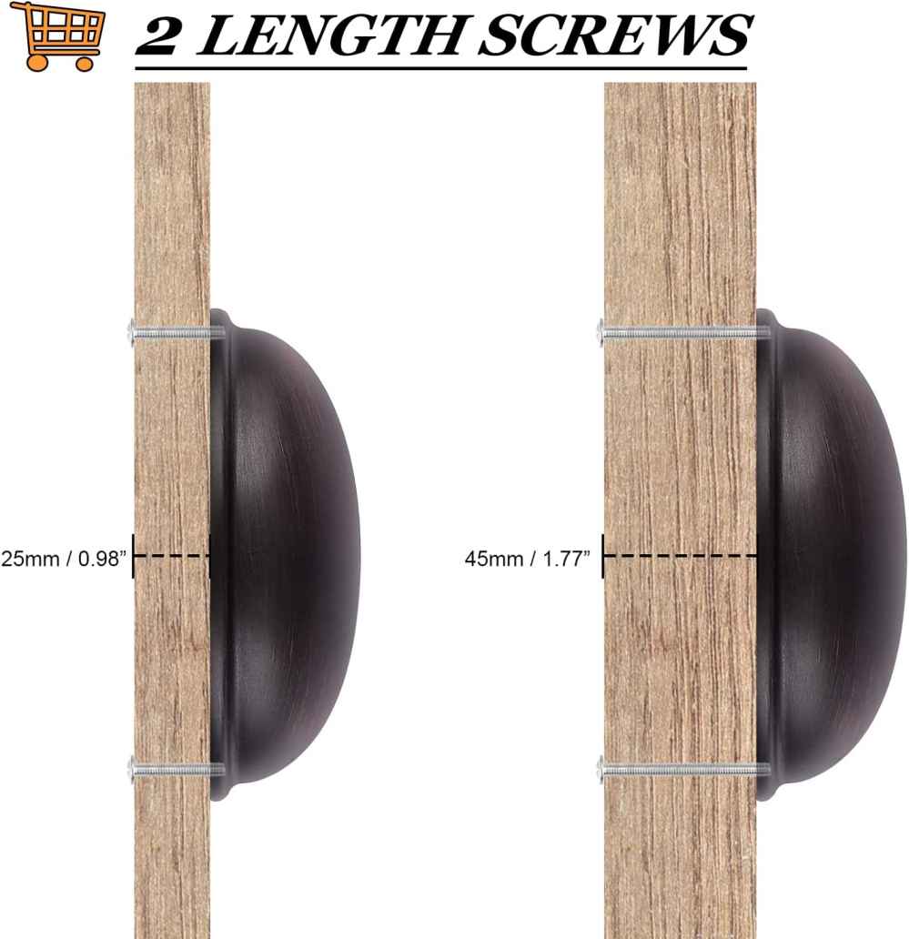 1.04-in. x 0.04-in. Zinc Alloy Cabinet Handle In Oil Rubbed Bronze