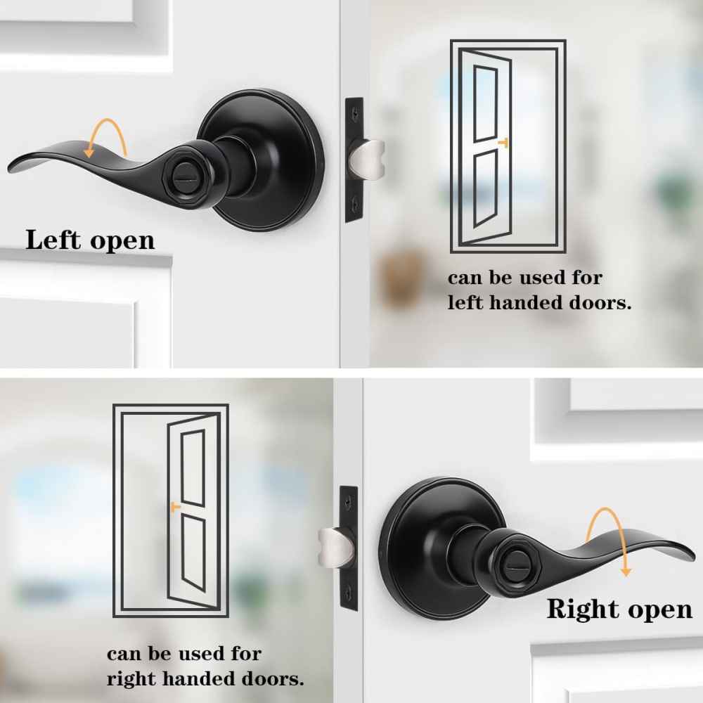 4-in. x 0.03-in. Zinc Alloy Door Lock In Black