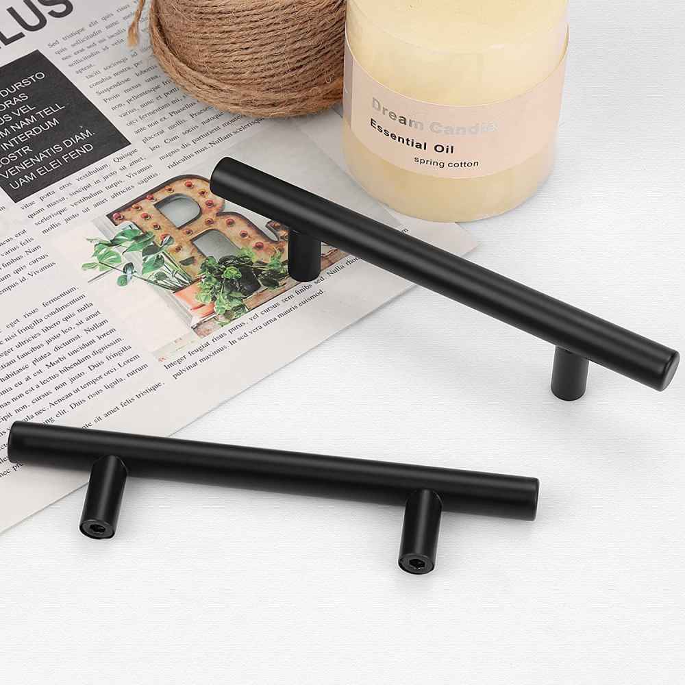 10-in. x 1.25-in. Stainless Steel Cabinet Cabinet Handle In Black