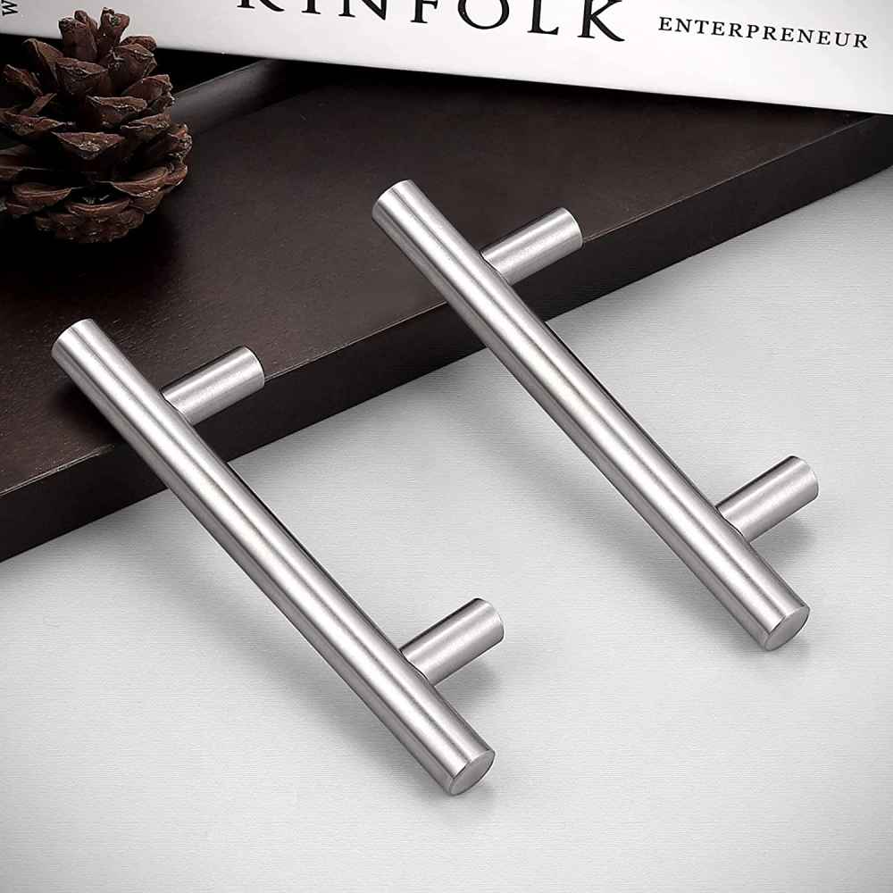 5-in. x 1.25-in. Stainless Steel Cabinet Handle In Brushed Nickel