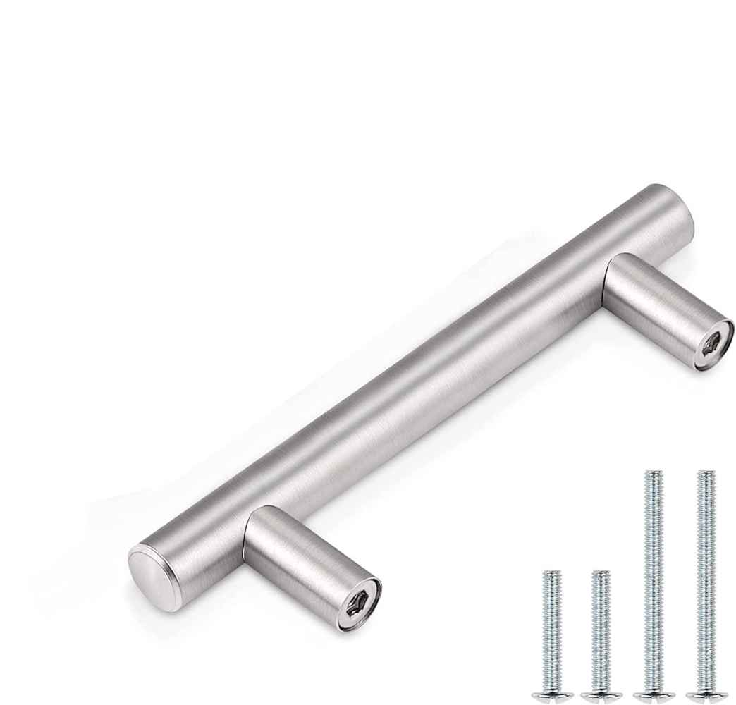 5-in. x 1.25-in. Stainless Steel Cabinet Cabinet Handle In Brushed Nickel