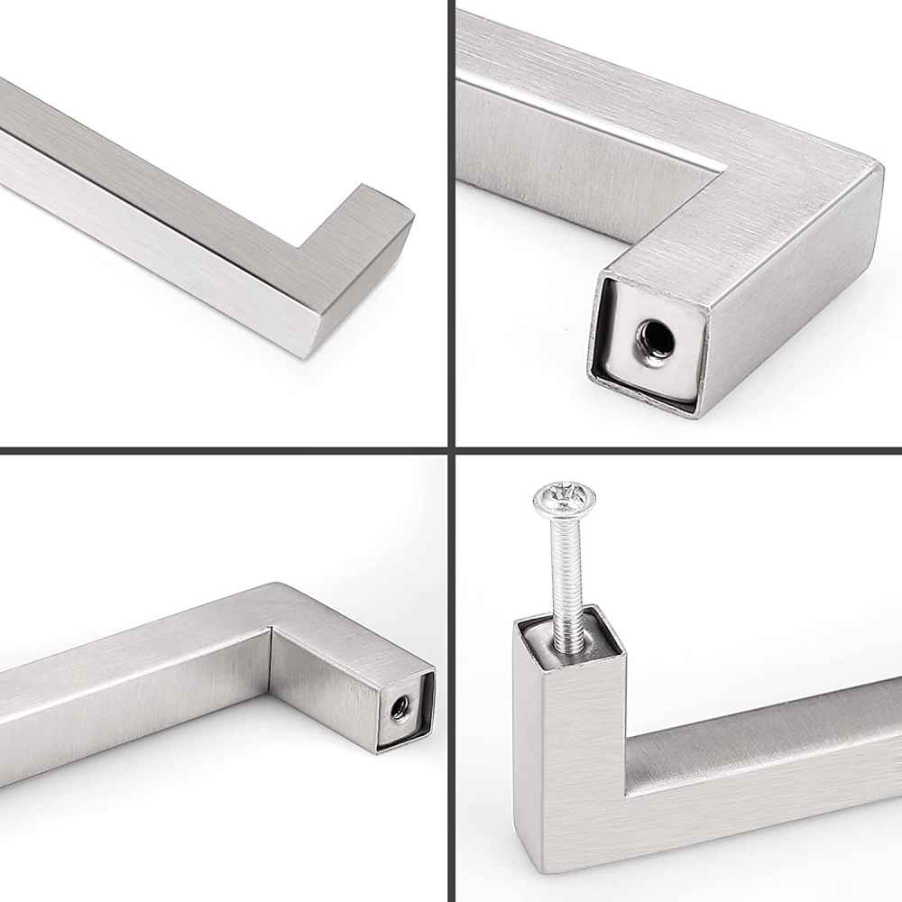 4.5-in. x 1.25-in. Stainless Steel Cabinet Handle In Brushed Nickel