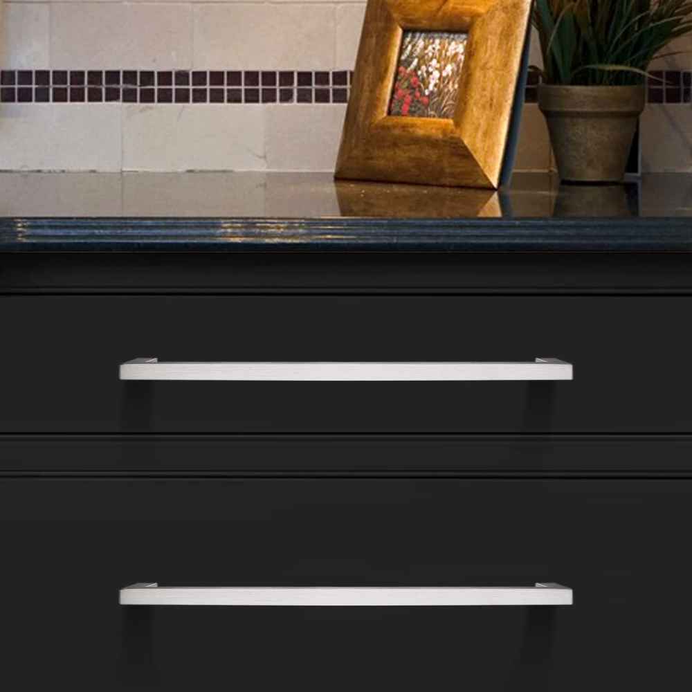 8-in. x 1.25-in. Stainless Steel Cabinet Handle In Brushed Nickel