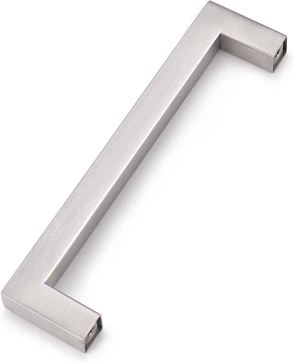 8-in. x 1.25-in. Stainless Steel Cabinet Cabinet Handle In Brushed Nickel