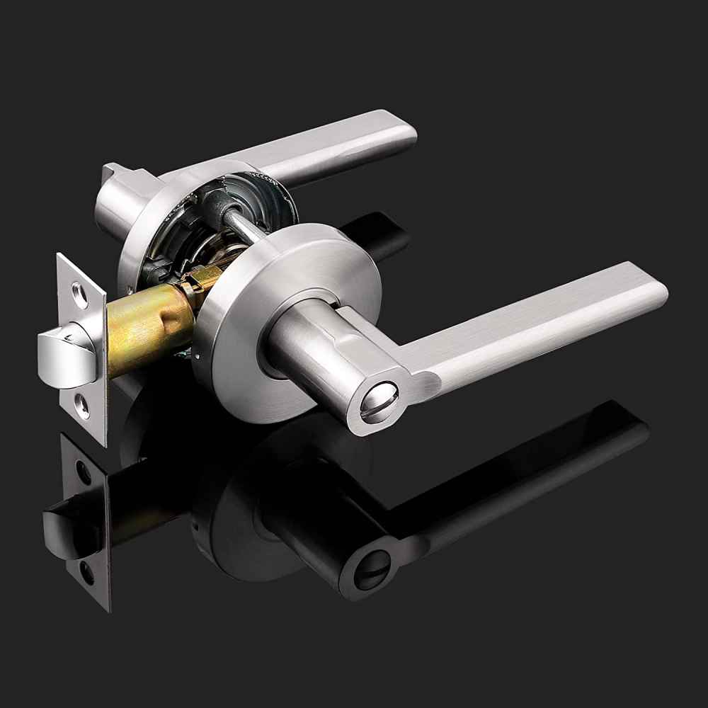 5-in. x 0.01-in. Stainless Steel Door Lock In Satin Nickel