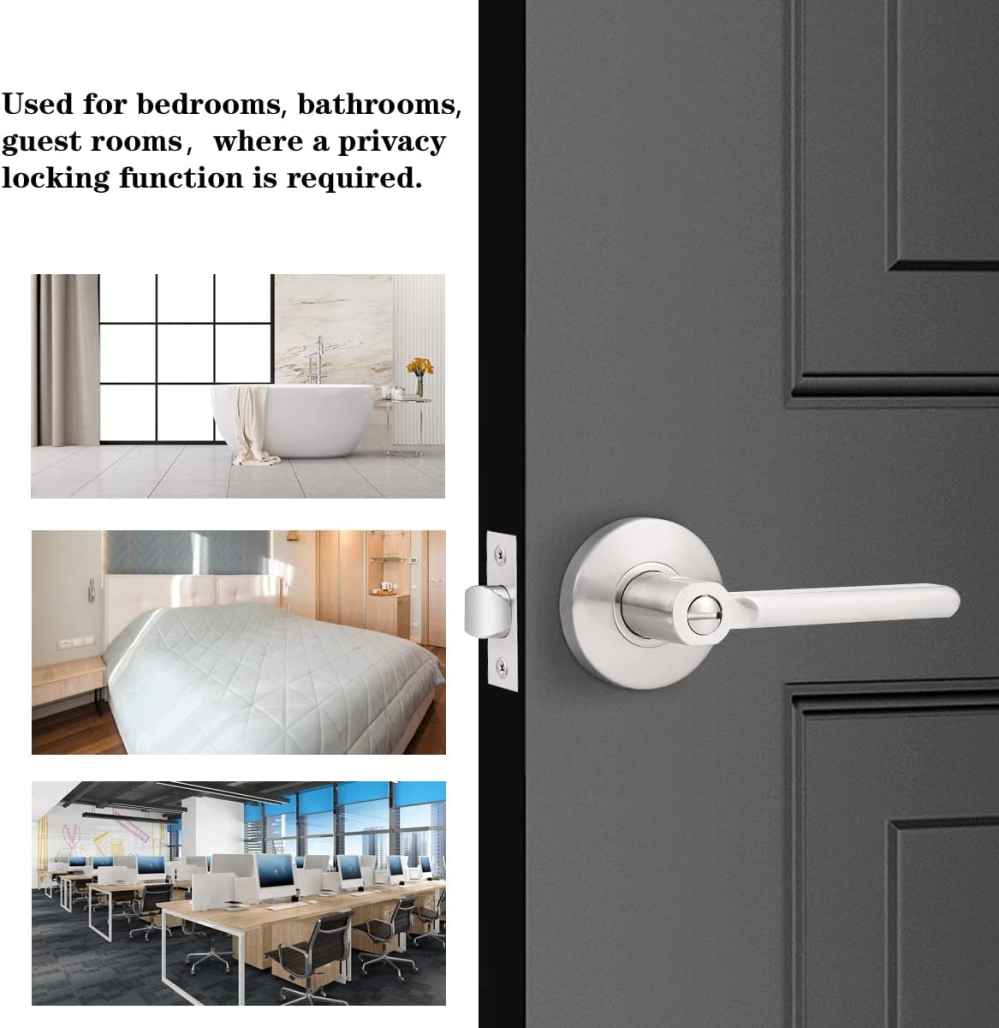 5-in. x 0.01-in. Stainless Steel Door Lock In Satin Nickel