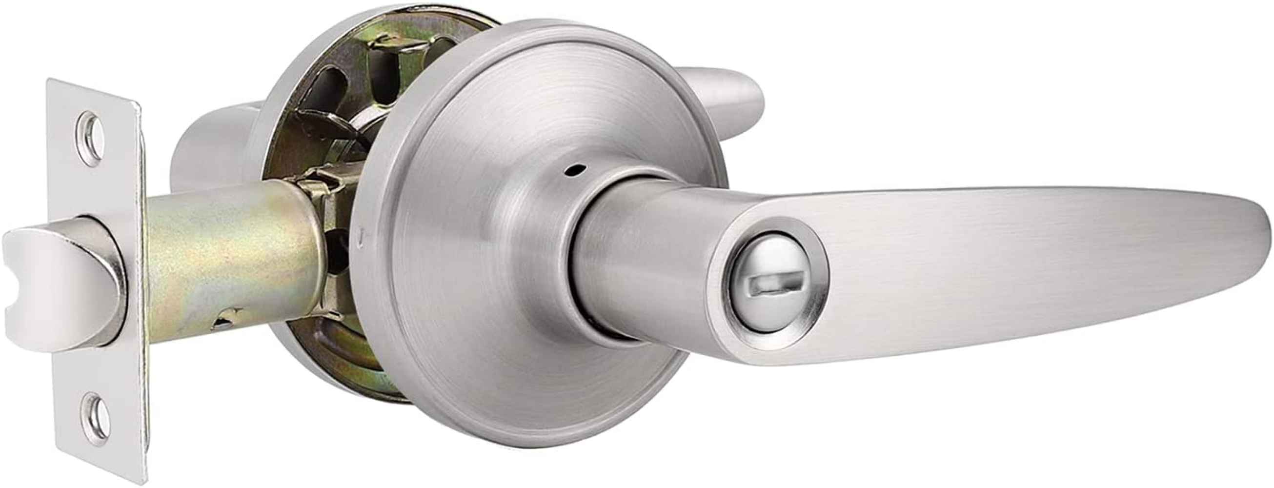 4.72-in. x 0.03-in. Zinc Alloy Door Door Lock In Satin Nickel