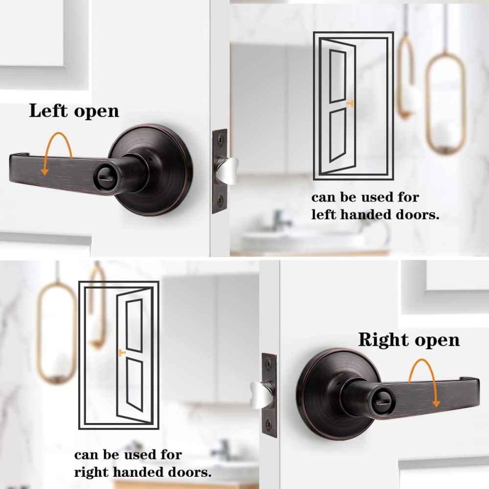 4-in. x 0.03-in. Zinc Alloy Door Lock In Oil Rubbed Bronze