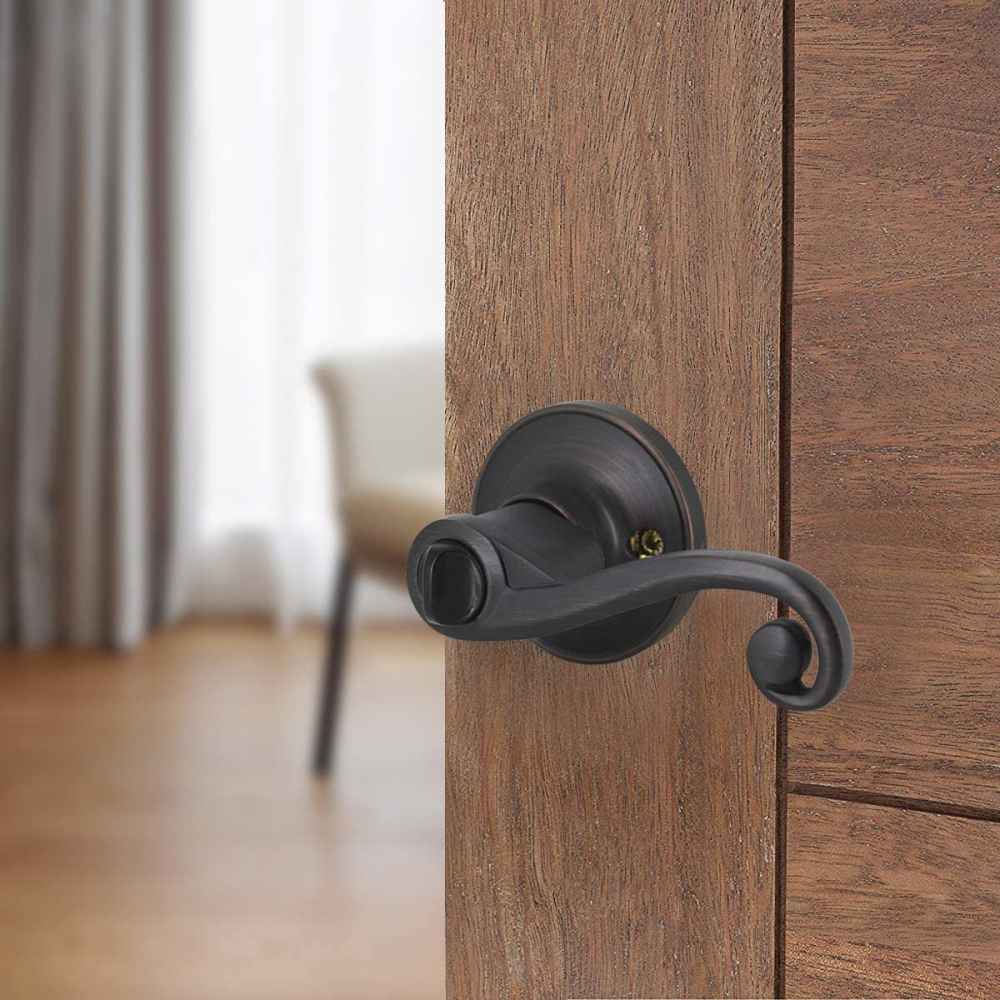 2.5-in. x 0.03-in. Zinc Alloy Door Lock In Oil Rubbed Bronze