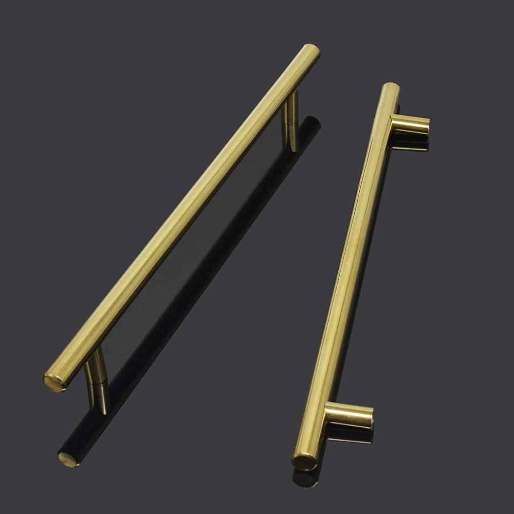 11.03-in. x 1.25-in. Stainless Steel Cabinet Handle In Brushed Gold