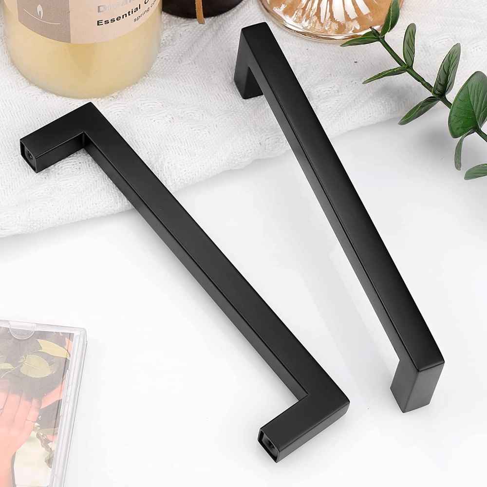 4.5-in. x 1.25-in. Stainless Steel Cabinet Cabinet Handle In Black