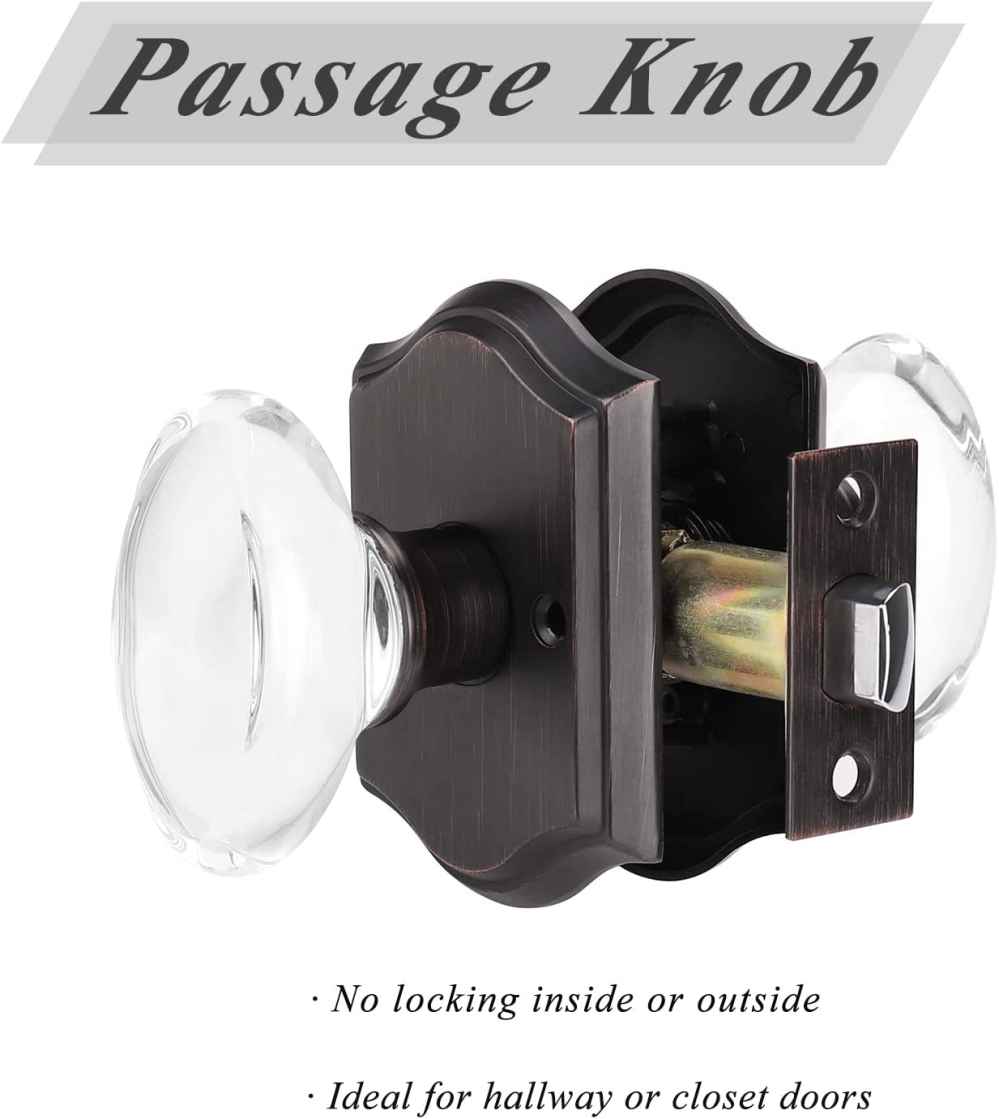 2.63-in. x 0.03-in. Glass-Zinc Alloy Door Door Lock In Oil Rubbed Bronze