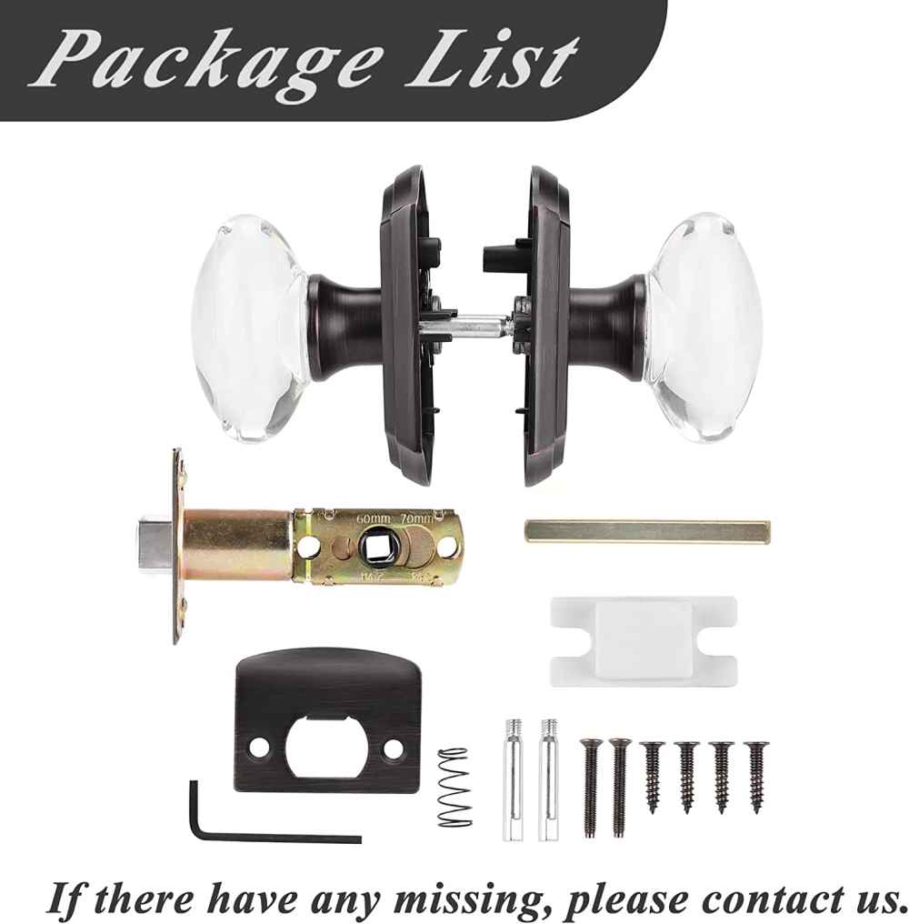 2.63-in. x 0.03-in. Glass-Zinc Alloy Door Door Lock In Oil Rubbed Bronze