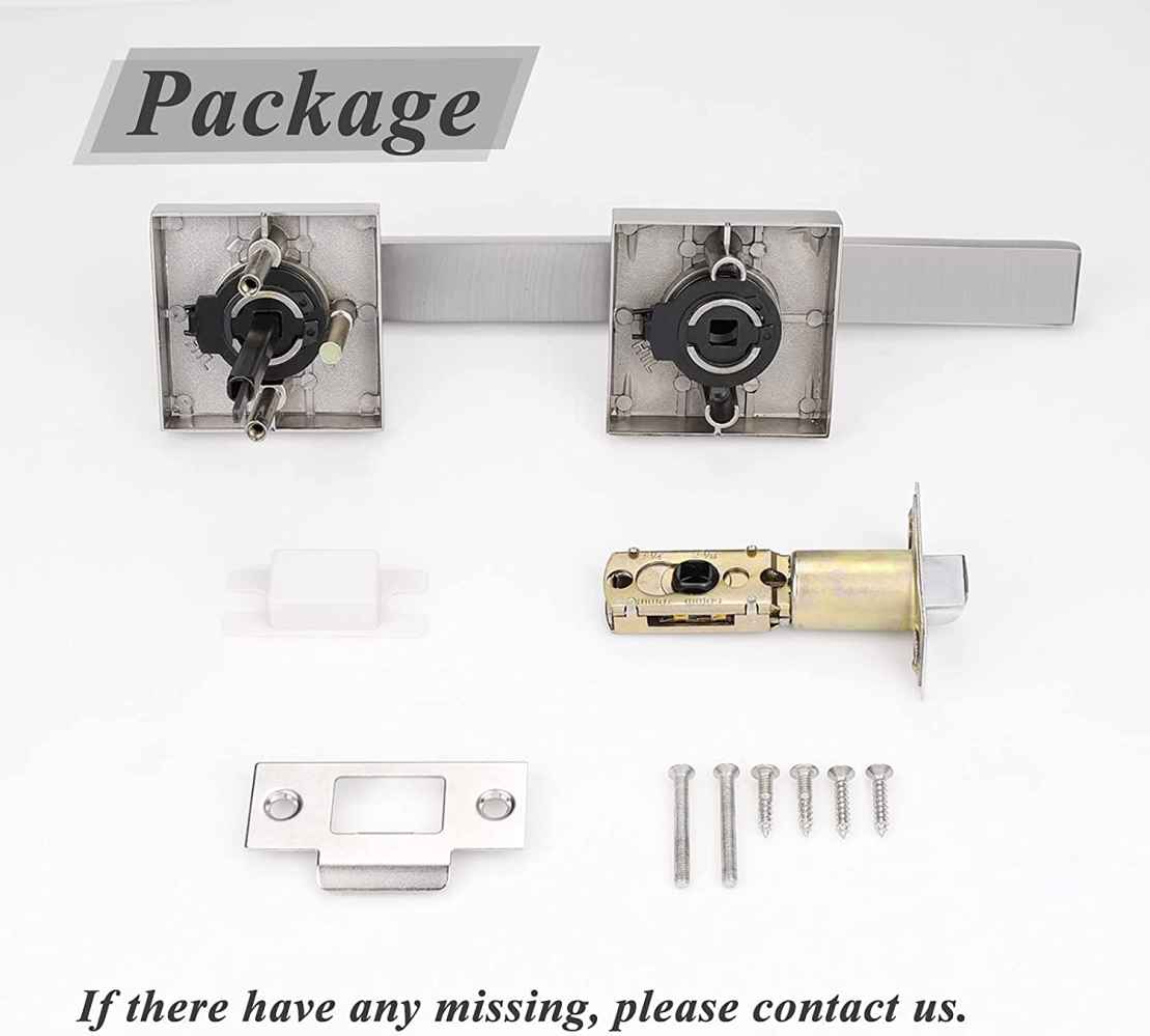 4.8-in. x 0.03-in. Zinc Alloy Door Lock In Satin Nickel