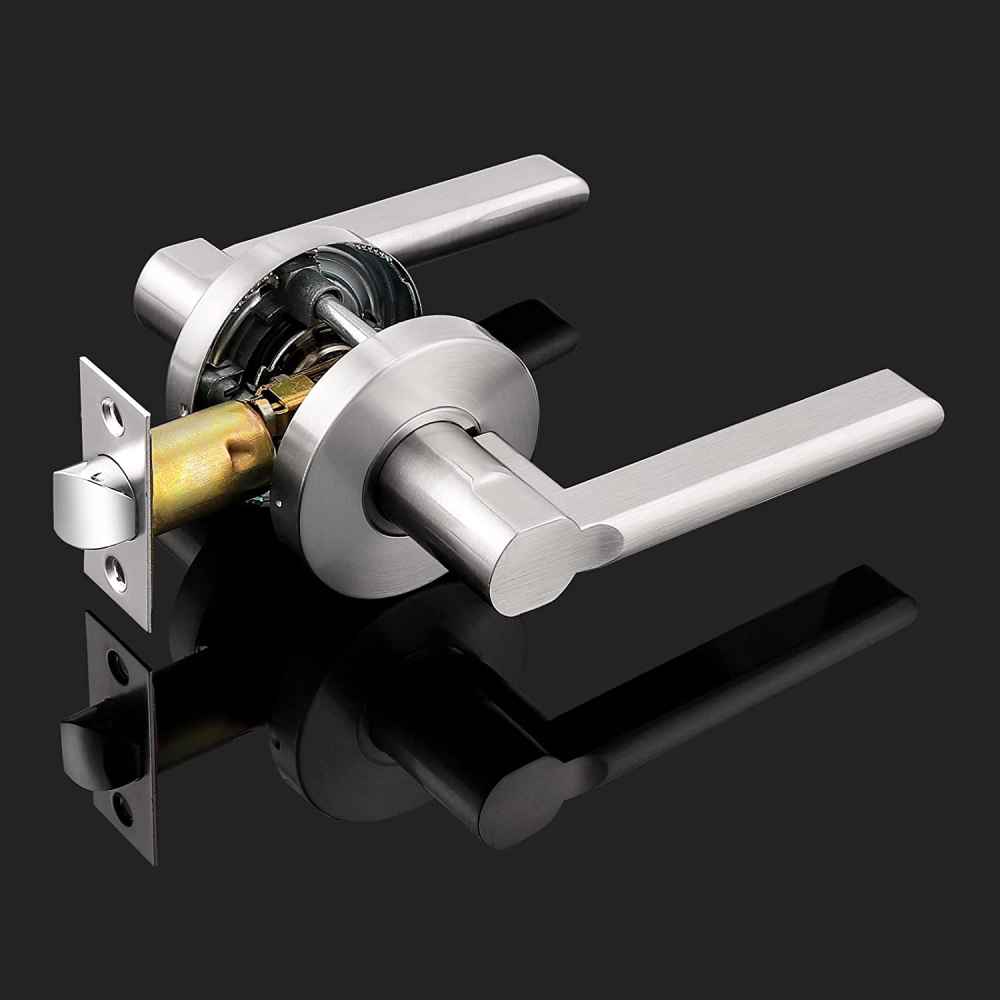 4.8-in. x 0.01-in. Stainless Steel Door Lock In Brushed Nickel