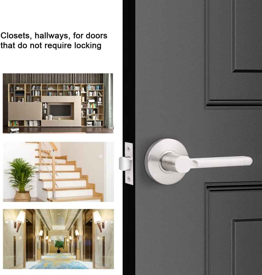 4.8-in. x 0.01-in. Stainless Steel Door Lock In Brushed Nickel
