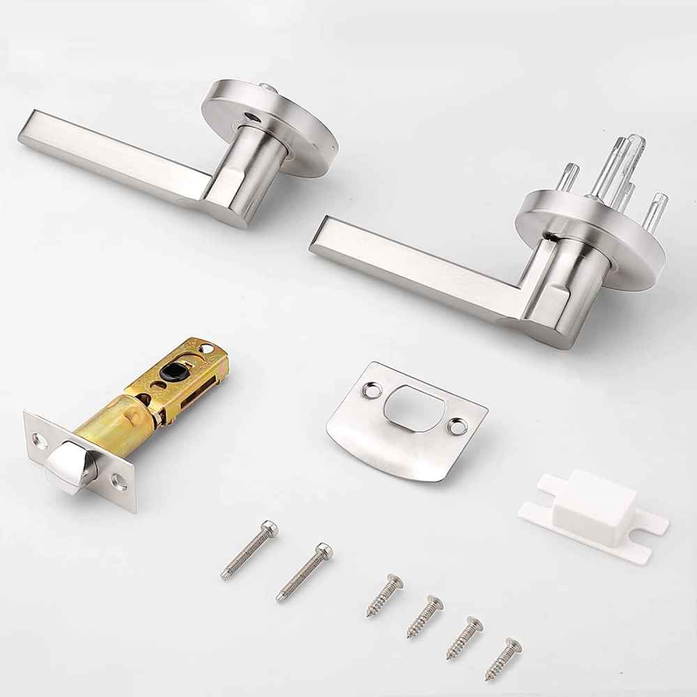 4.8-in. x 0.01-in. Stainless Steel Door Lock In Brushed Nickel