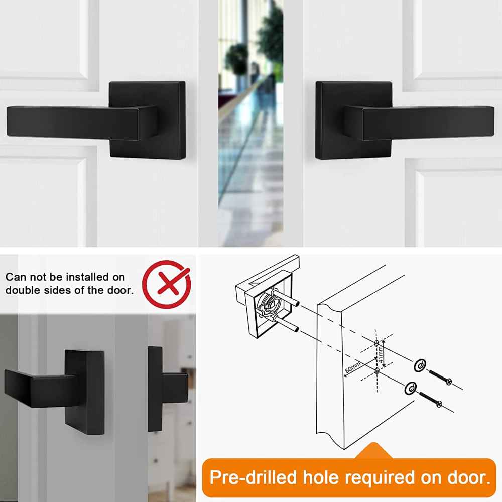 5-in. x 0.03-in. Zinc Alloy Door Handle In Black