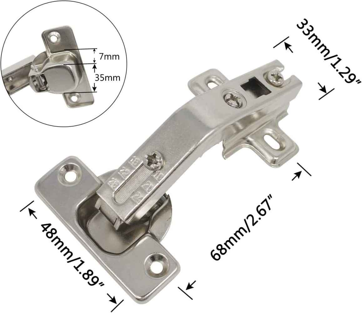 2.67-in. x .03-in. Stainless Steel Cabinet Hinge In Stainless Steel