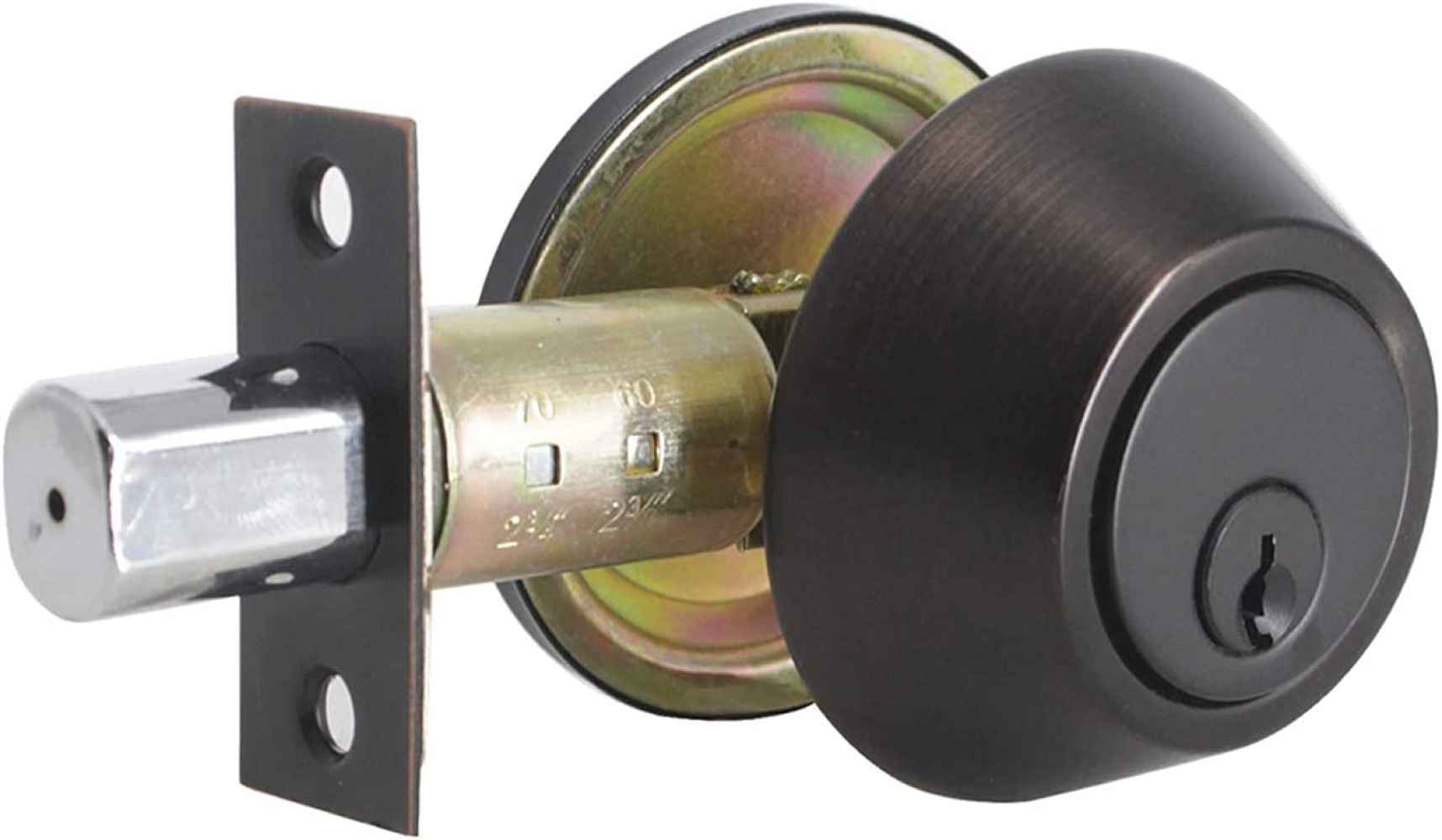 3.5-in. x 0.03-in. Stainless Steel Cabinet Door Lock In Oil Rubbed Bronze