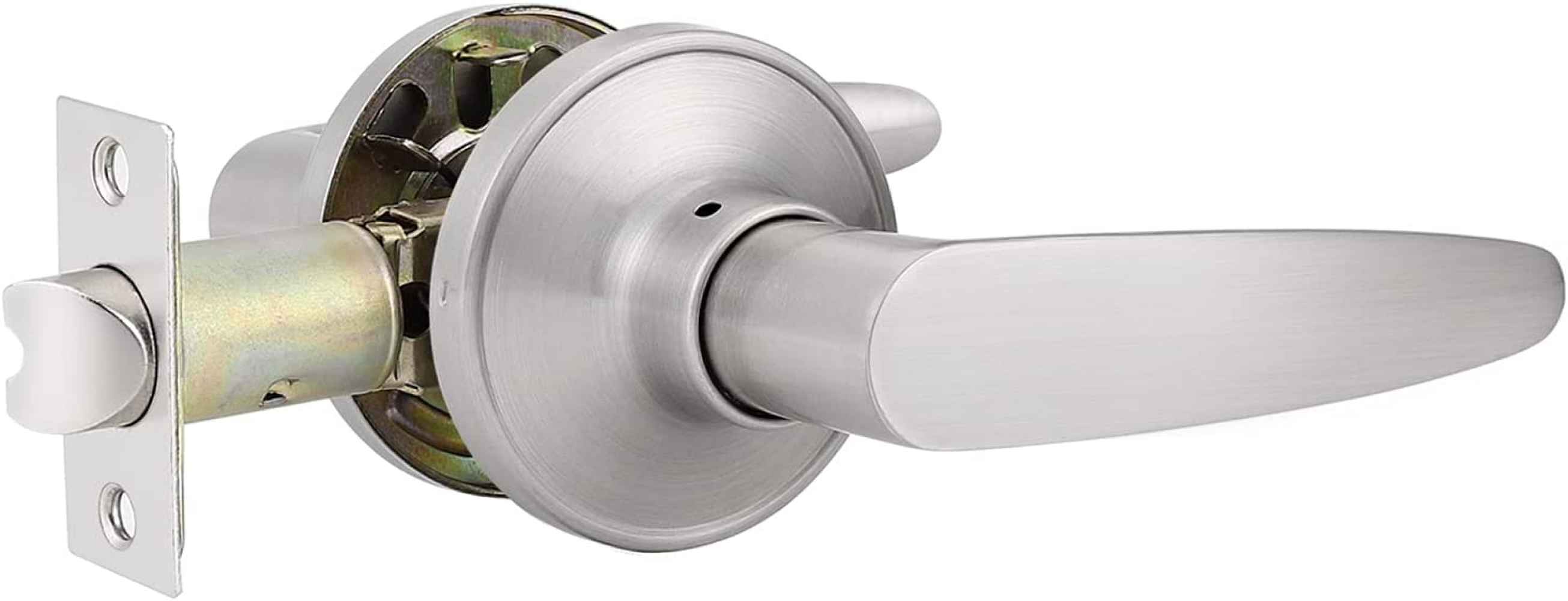 2.5-in. x 0.01-in. Stainless Steel Door Door Lock In Brushed Nickel