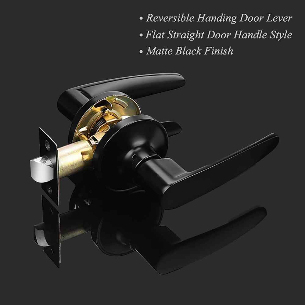 2.5-in. x 0.01-in. Zinc Alloy Door Lock In Black