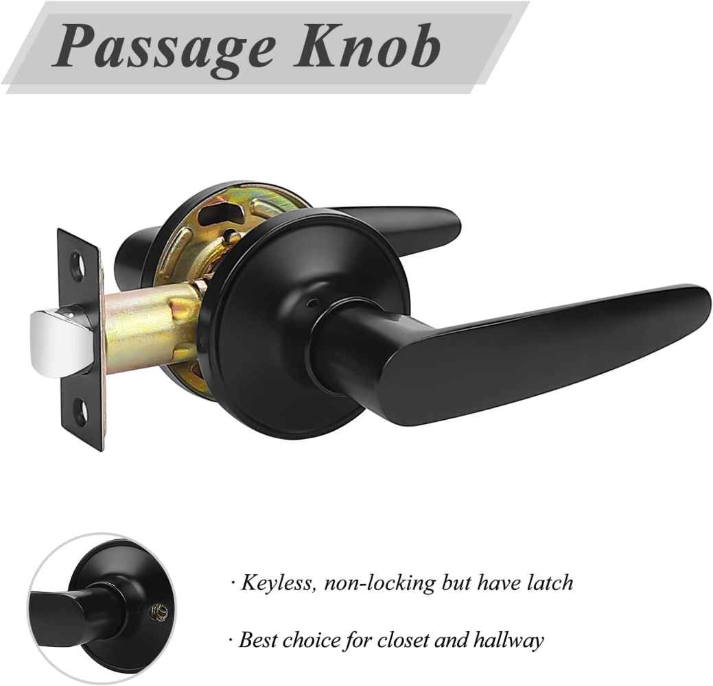 2.5-in. x 0.01-in. Zinc Alloy Door Lock In Black