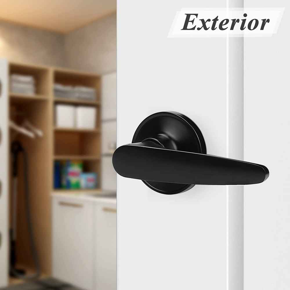 2.5-in. x 0.01-in. Zinc Alloy Door Lock In Black