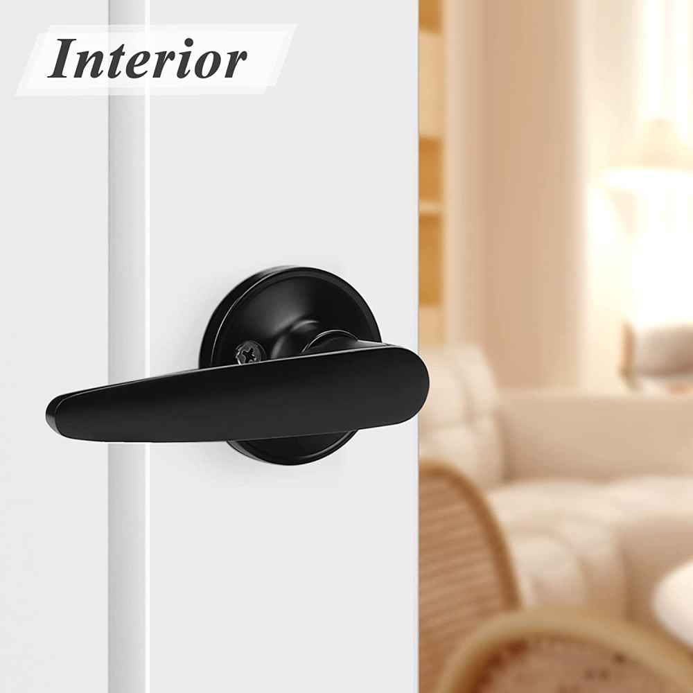 2.5-in. x 0.01-in. Zinc Alloy Door Lock In Black