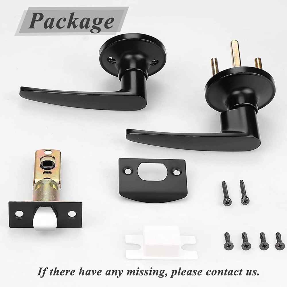 2.5-in. x 0.01-in. Zinc Alloy Door Lock In Black