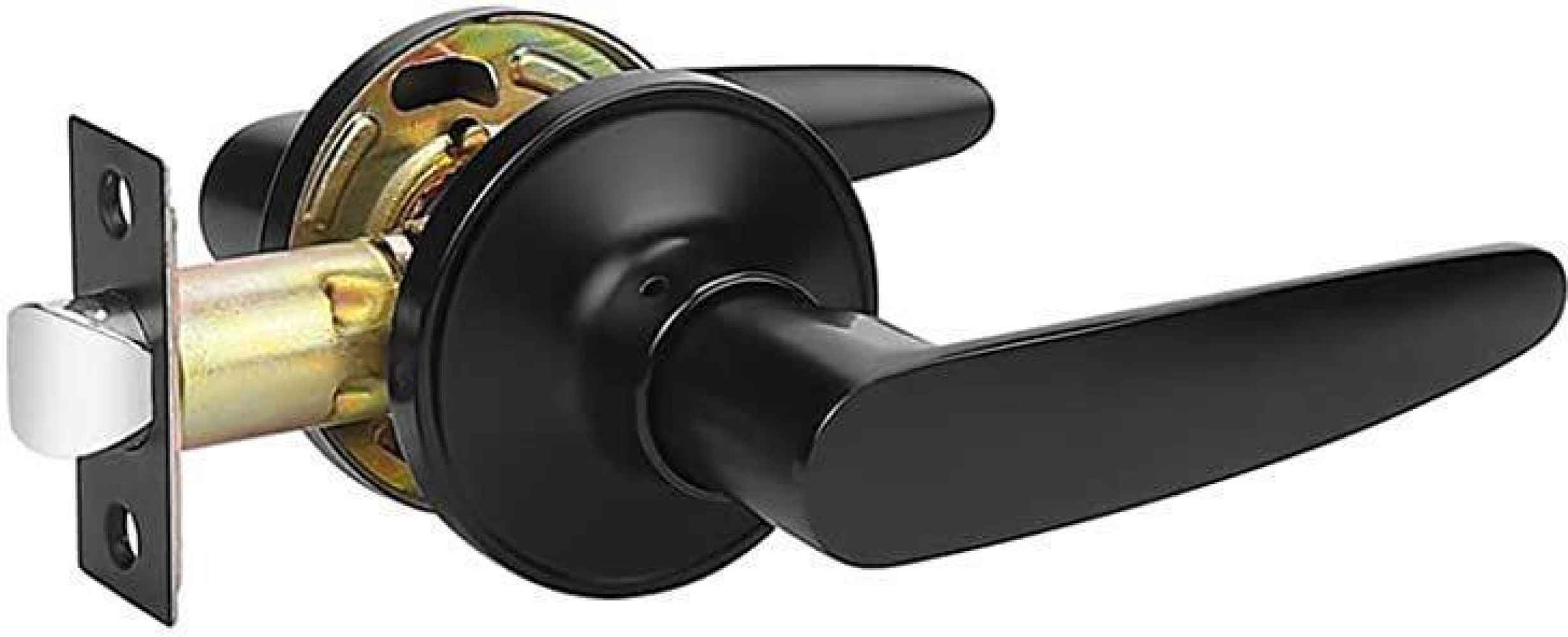 2.5-in. x 0.01-in. Zinc Alloy Door Door Lock In Black