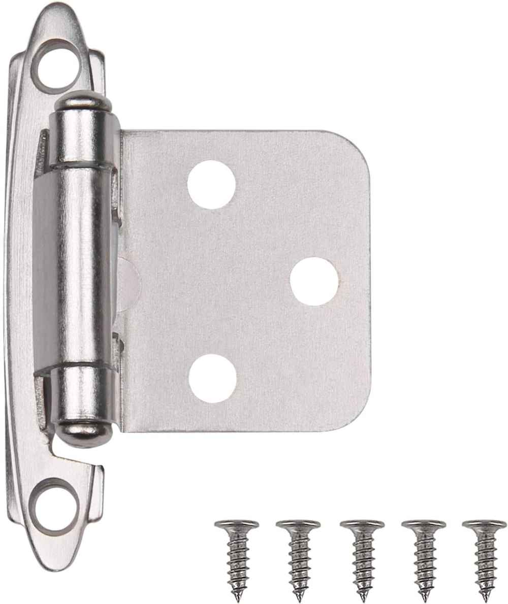 2.76-in. x 1.50-in. Alloy-Steel Cabinet Cabinet Hinge In Brushed Nickel