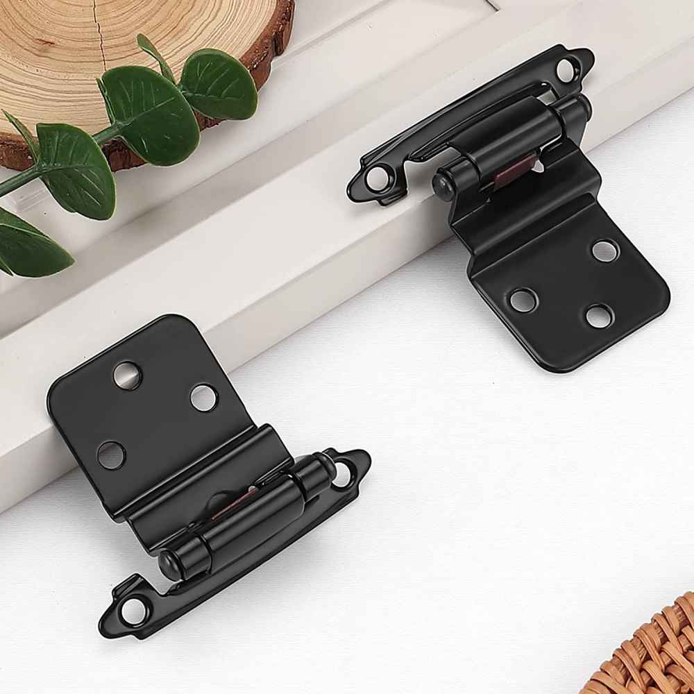 2.76-in. x 1.75-in. Zinc Alloy Cabinet Hinge In Black