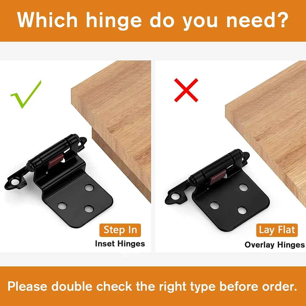 2.76-in. x 1.75-in. Zinc Alloy Cabinet Hinge In Black