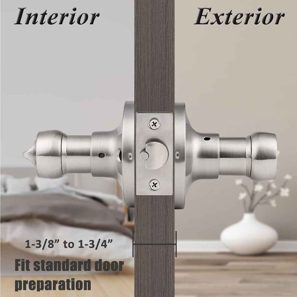 4-in. x 0.03-in. Zinc Alloy Door Lock In Satin Nickel