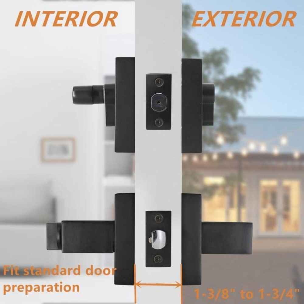 5-in. x 1.3-in. Stainless Steel Door Lock In Black