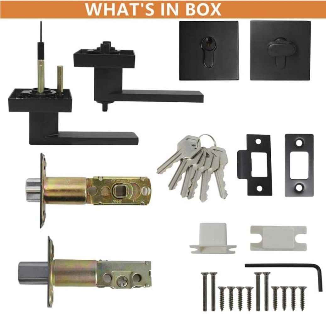 5-in. x 1.3-in. Stainless Steel Door Lock In Black