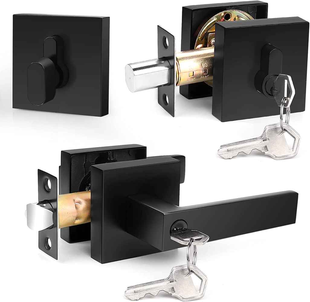 5-in. x 1.3-in. Stainless Steel Door Door Lock In Black