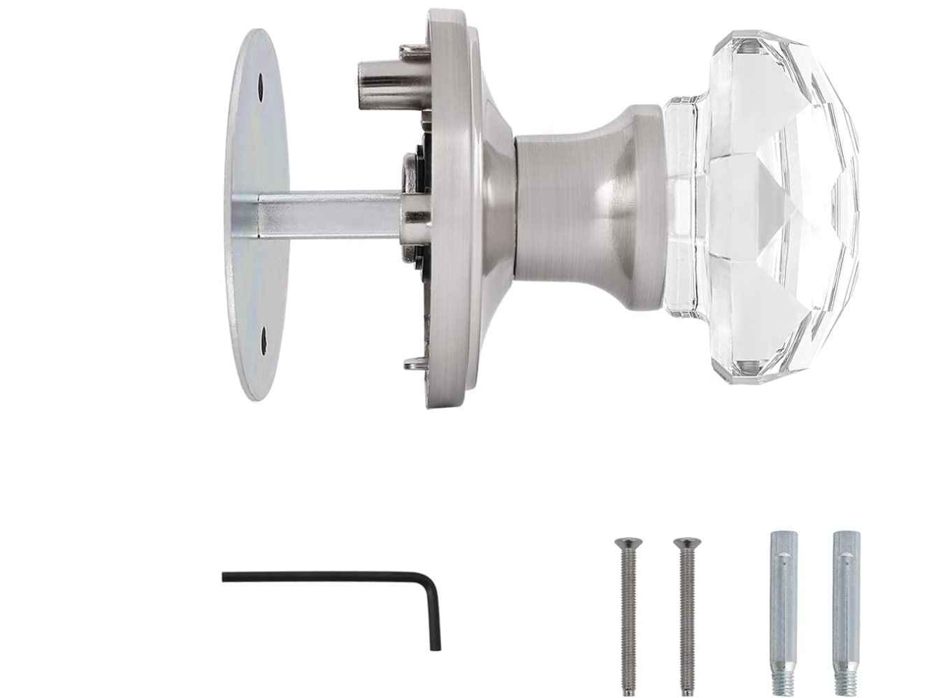 2.5-in. x 0.02-in. Alloy-Steel Door Door Knob In Satin Nickel