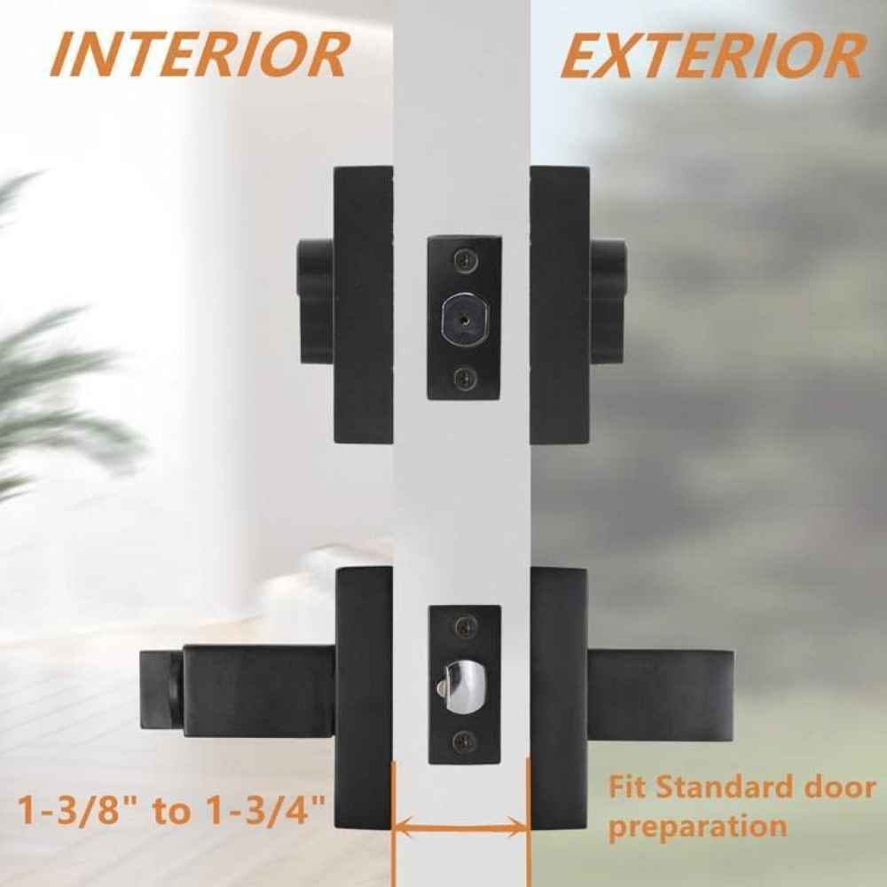 5-in. x 0.03-in. Stainless Steel Door Lock In Black