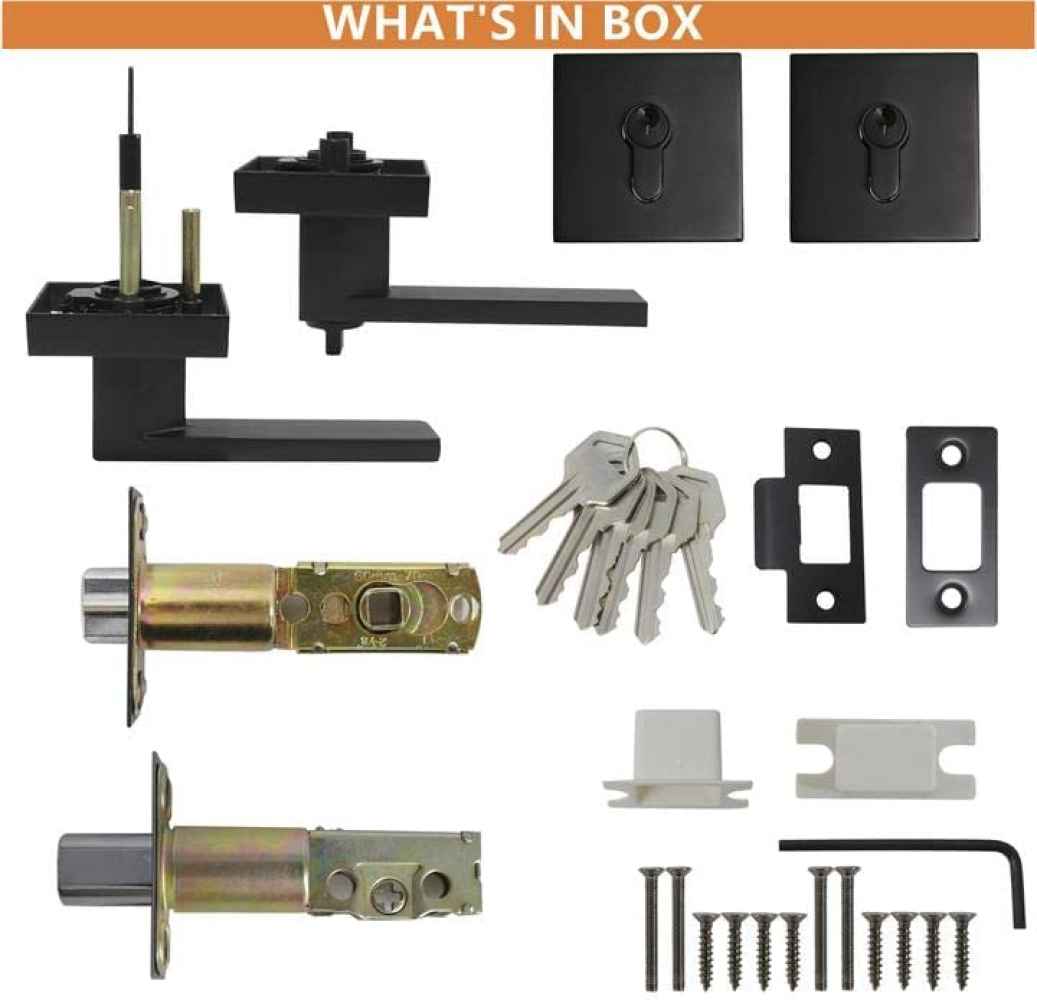 5-in. x 0.03-in. Stainless Steel Door Lock In Black