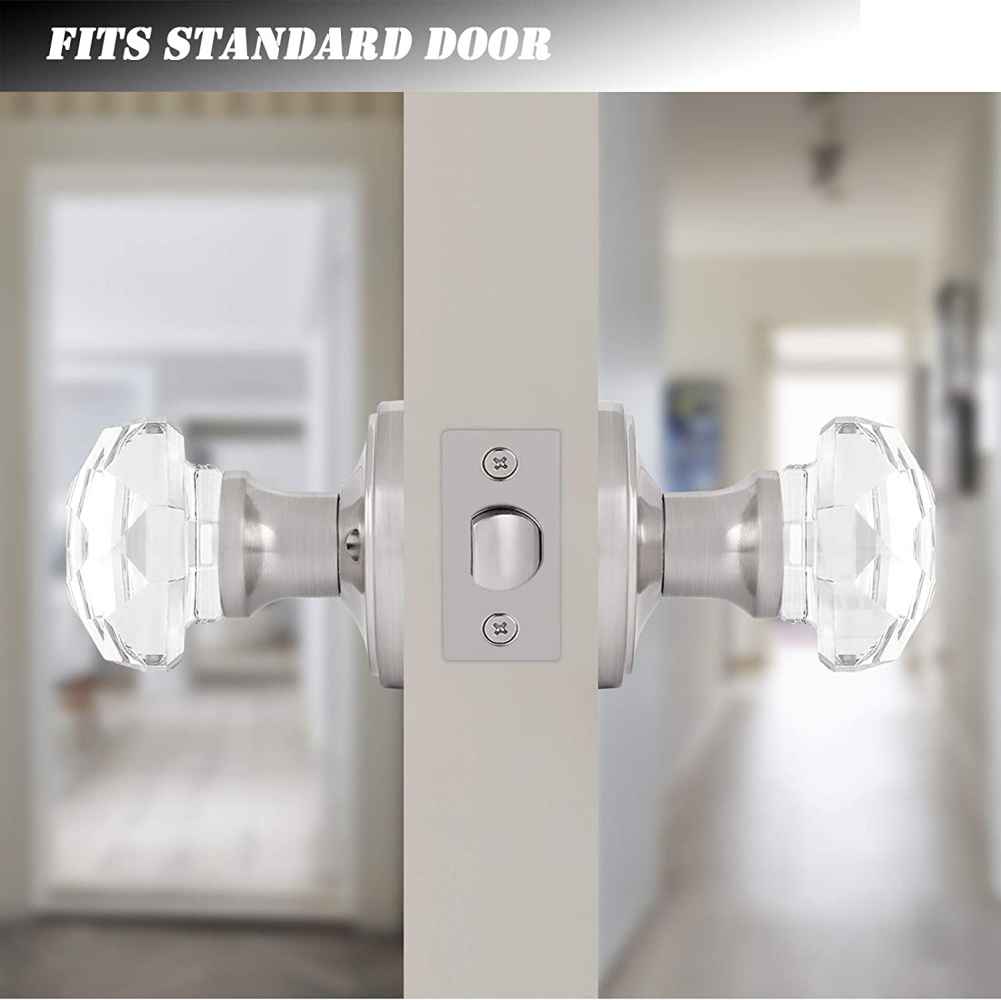 1.18-in. x 0.03-in. Zinc Alloy Door Lock In Brushed Nickel