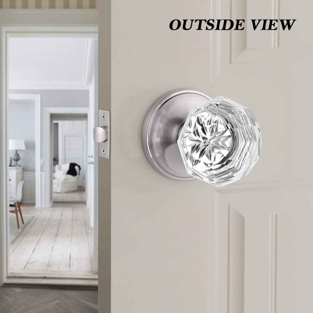 1.18-in. x 0.03-in. Zinc Alloy Door Lock In Brushed Nickel