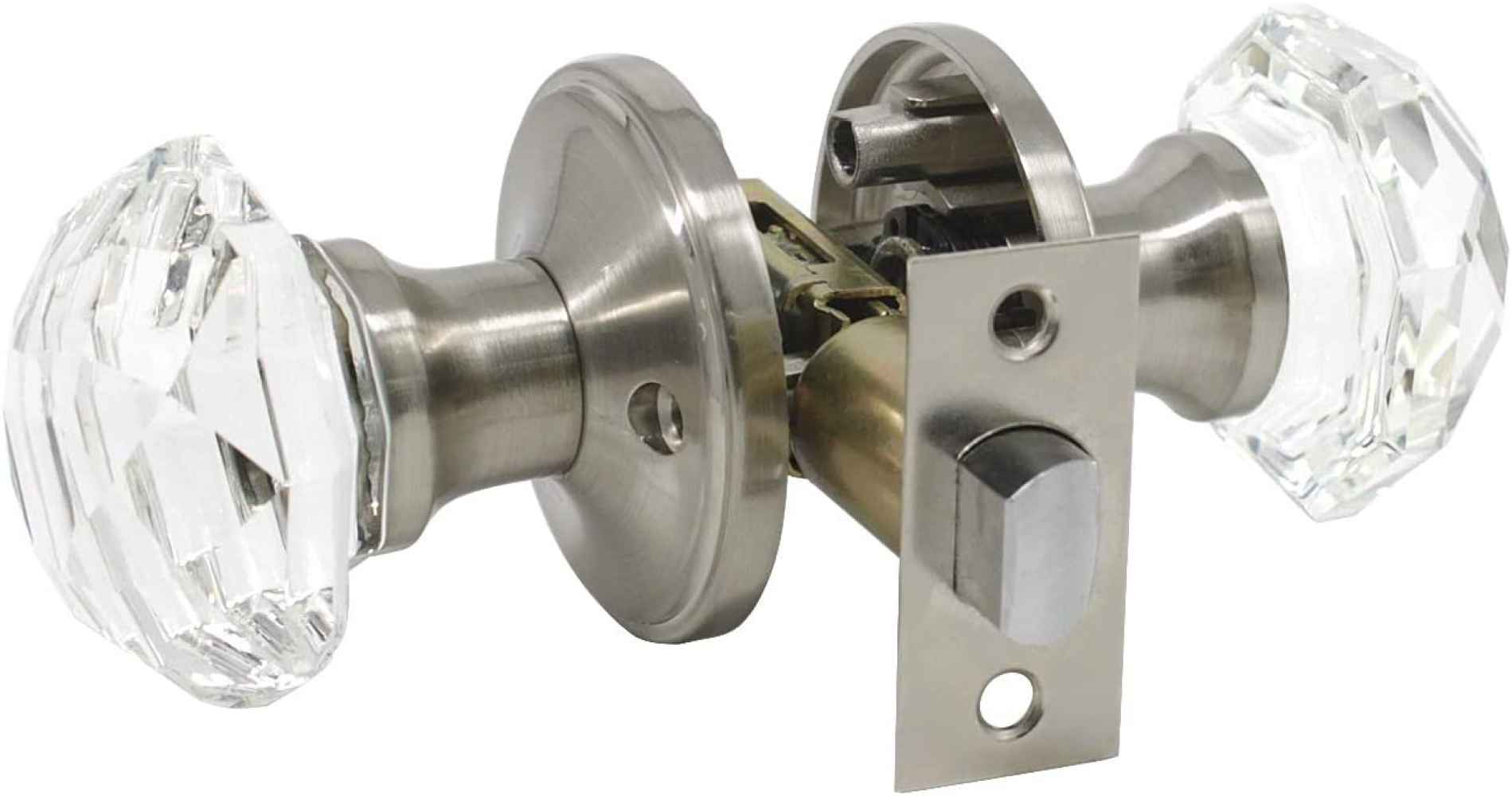 1.18-in. x 0.03-in. Zinc Alloy Door Lock In Brushed Nickel
