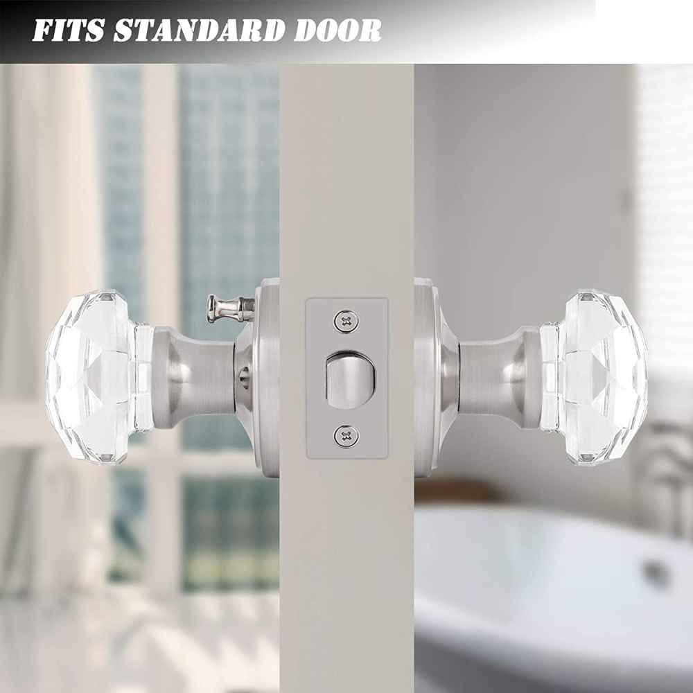 1.18-in. x 0.03-in. Zinc Alloy Door Lock In Brushed Nickel