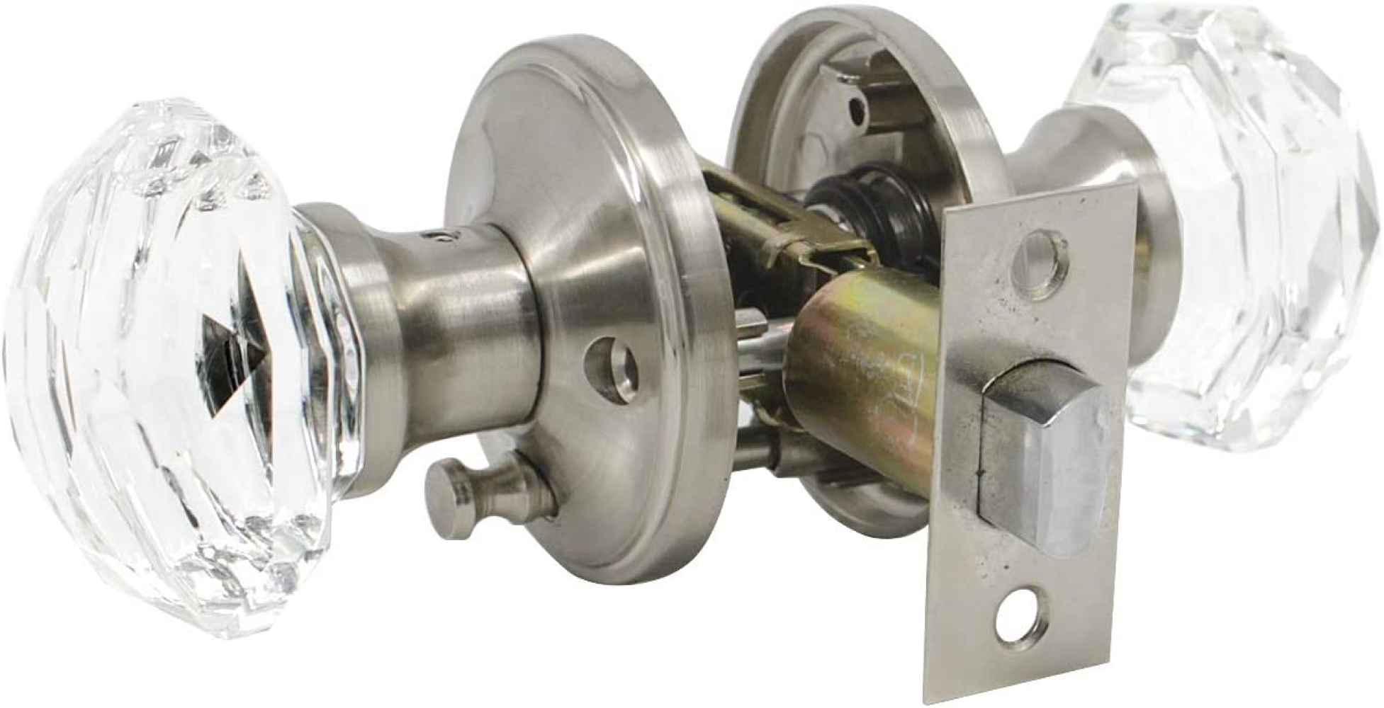 1.18-in. x 0.03-in. Zinc Alloy Door Lock In Brushed Nickel