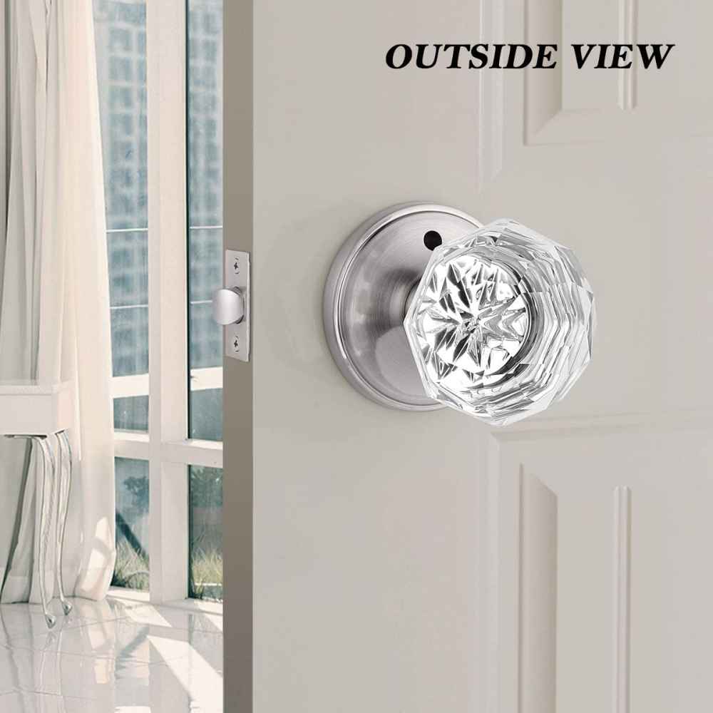1.18-in. x 0.03-in. Zinc Alloy Door Lock In Brushed Nickel