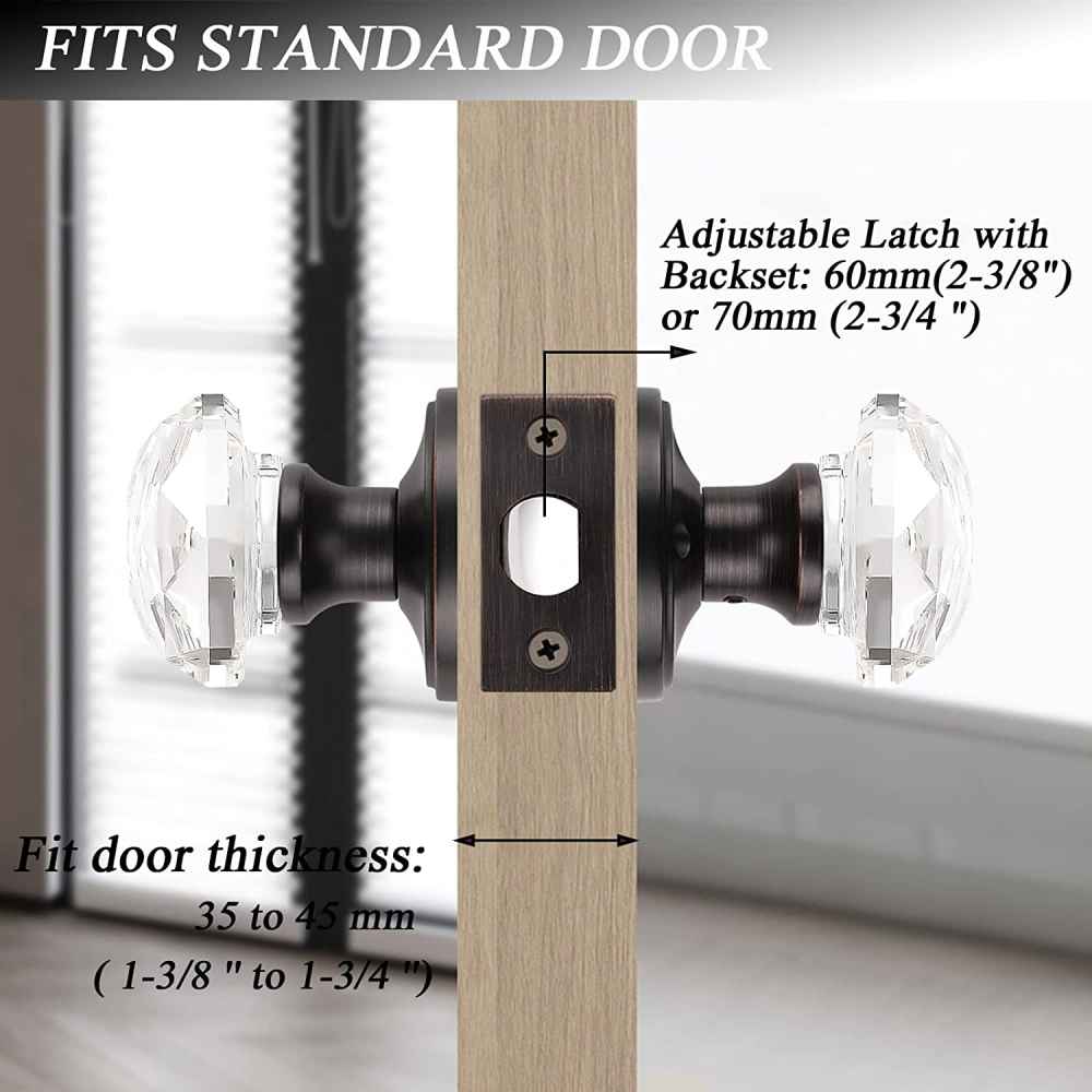 2.3-in. x 0.03-in. Zinc Alloy Door Lock In Oil Rubbed Bronze